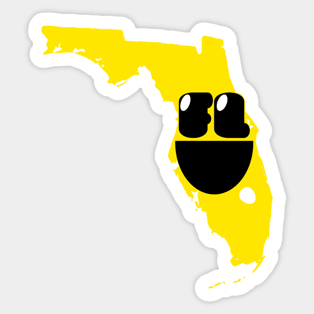 Florida States of Happynes- Florida Smiling Face Sticker by pelagio